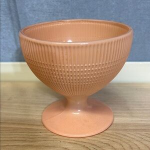 Vintage depression glass saguenay fired Dominion Glass Sherbet cups
